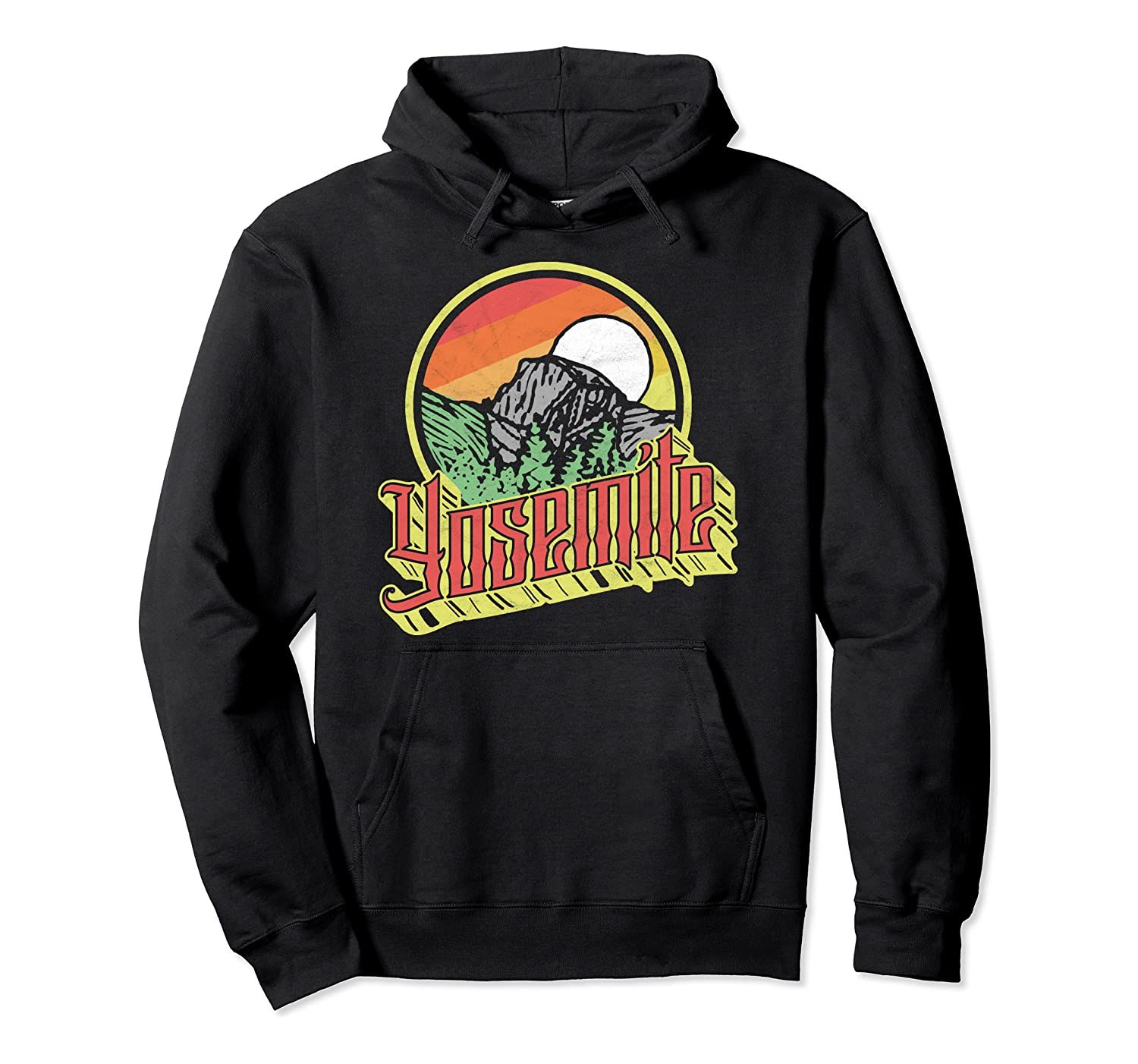 Vintage Yosemite National Park Half Dome Retro Graphic Pullover Hoodie T-Shirt, Sweatshirt, Tank Top