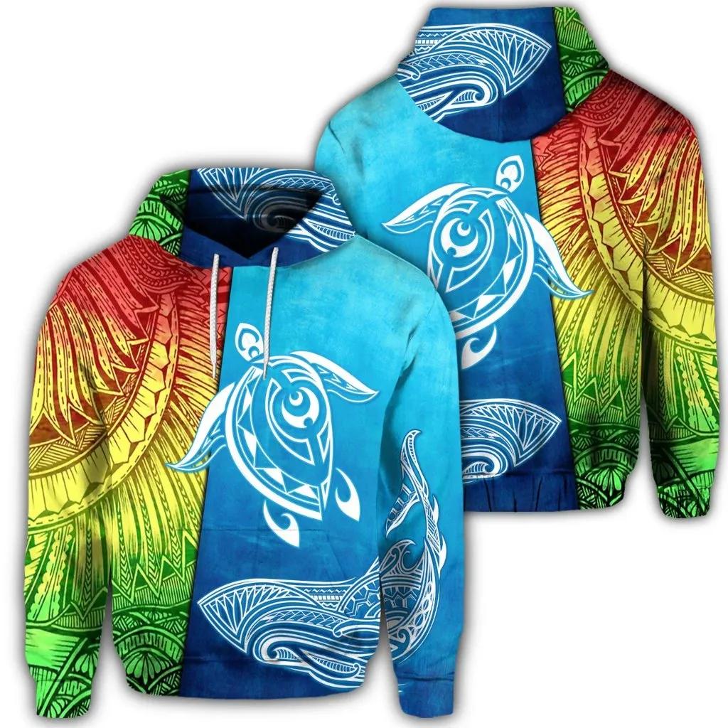 Alohawaii Hoodie – Hawaiian Turtle Shark Polynesian And Sea Hoodie – Ah – J4R