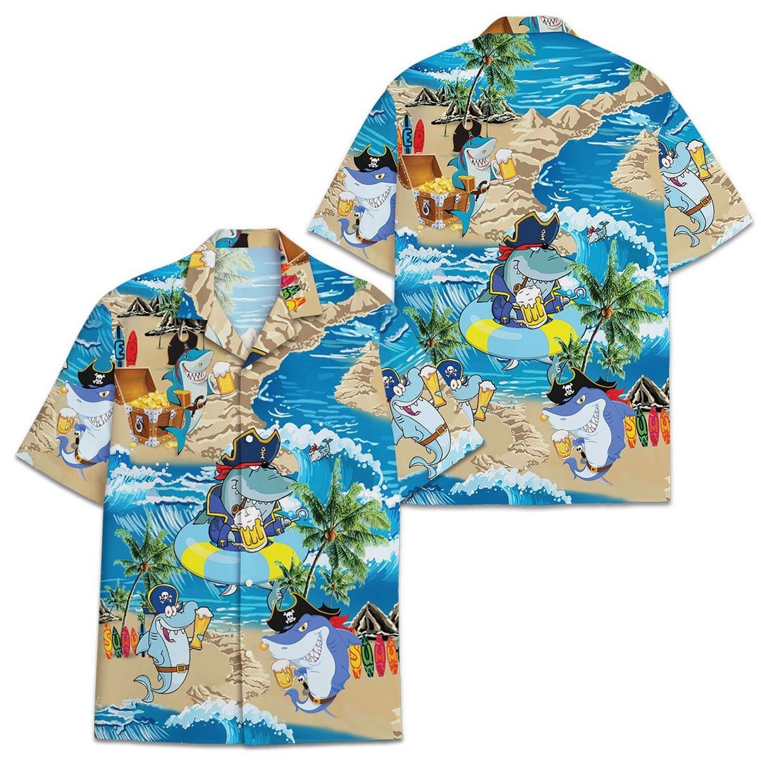 Pirates Shark Beer Hawaii Shirt For Men Women Adult Ha33860