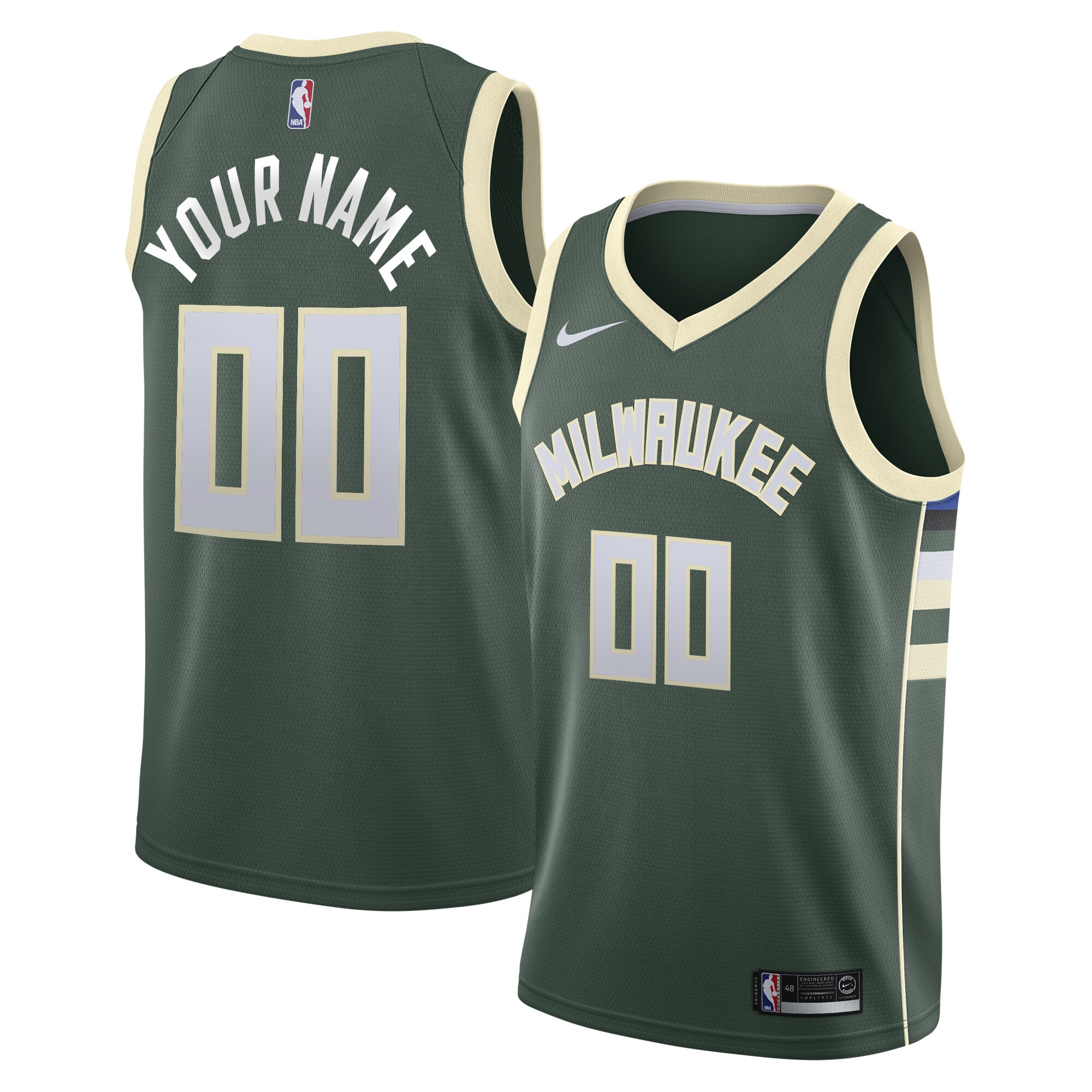 Milwaukee Bucks Icon Swingman Jersey – Custom – Youth