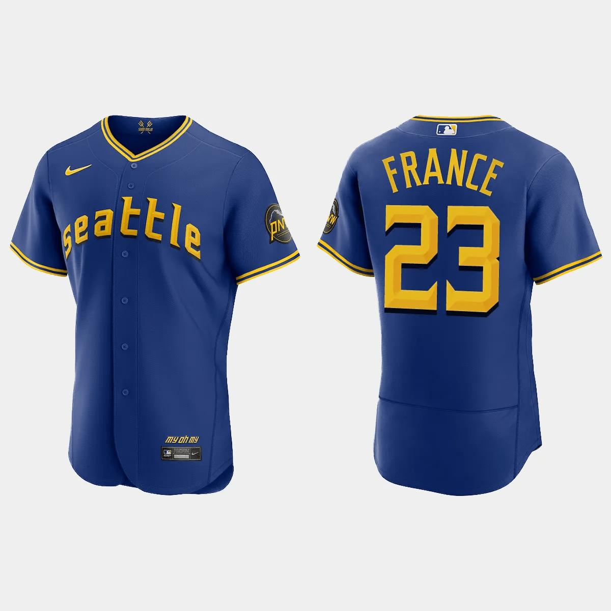 Ty France 23 Seattle Mariners 2023 City Connect Elite Jersey – Royal