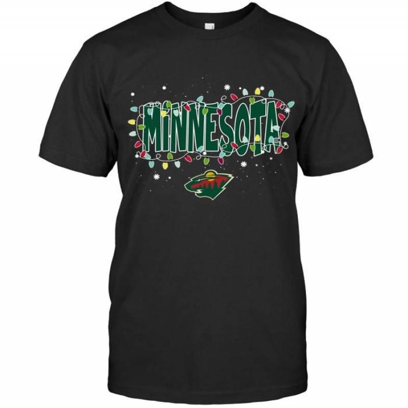 Minnesota Wild Christmas Fairy Lights T Shirt – Gearpenguin.com