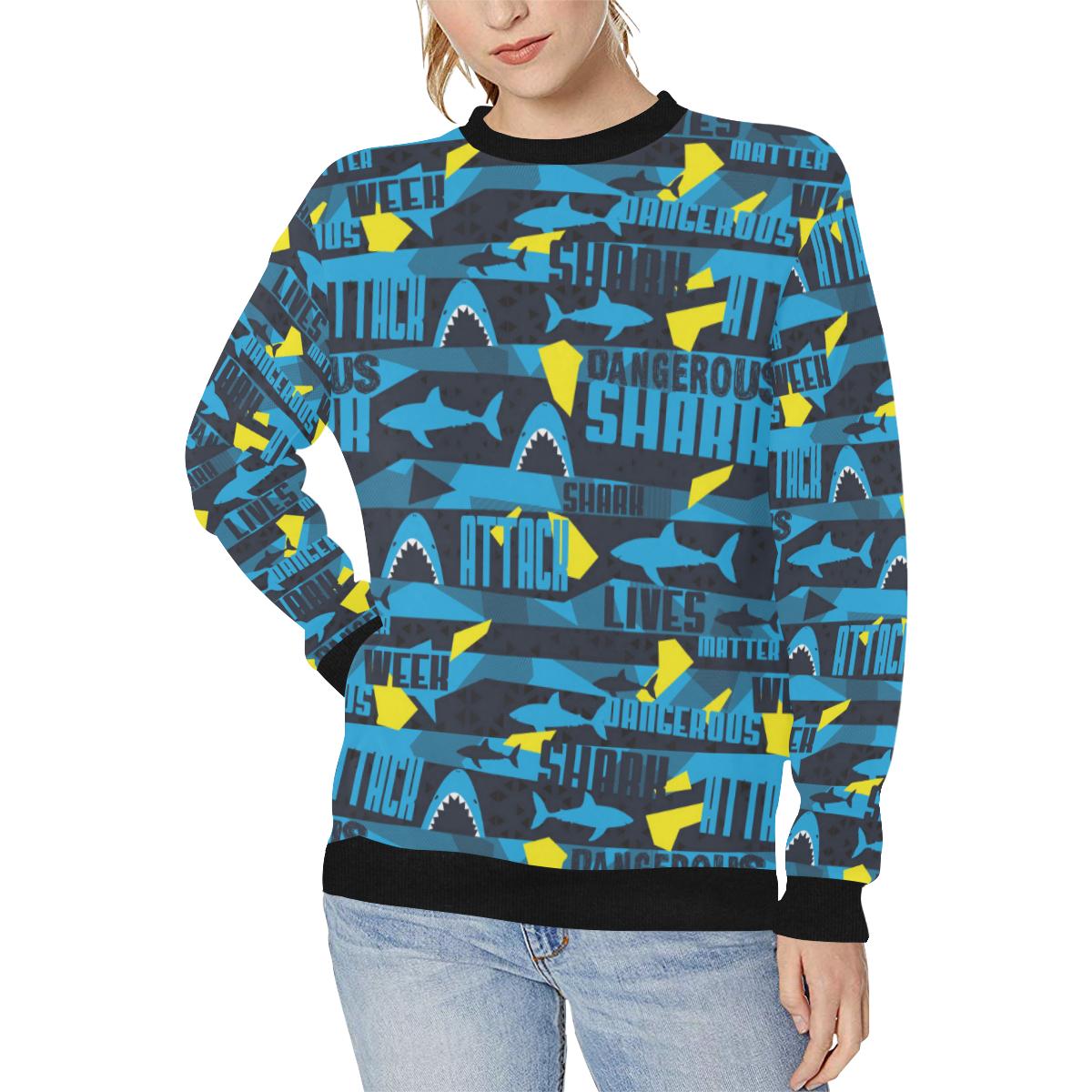 Shark dangerous Women’s Crew Neck Sweatshirt