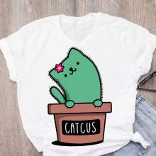 Cactus Cat Sweety Cartoon Print Summ … fashionstation