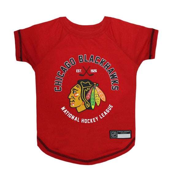 Chicago Blackhawks Tee Shirt Pets First