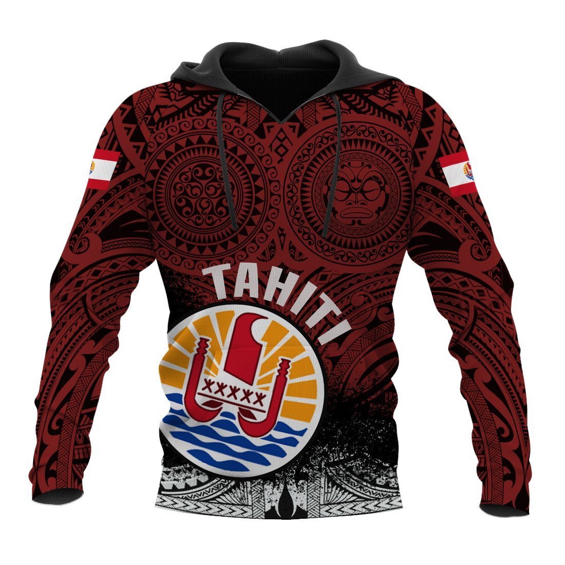 Tahiti Flag Polynesian Tattoo All Over Print