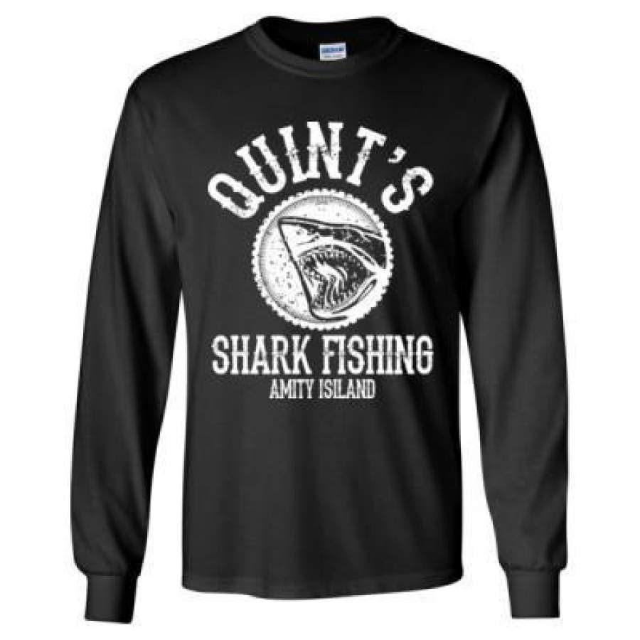 AGR Quints Shark Fishing Amity Island – Long Sleeve T-Shirt