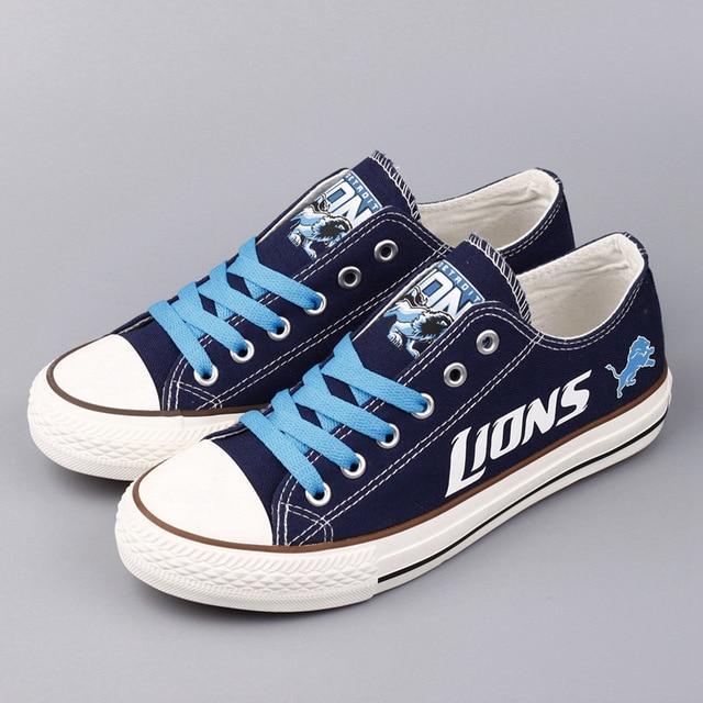 Detroit Lions Shoes Letter Glow In The Dark Shoes Cheap Laces Custom