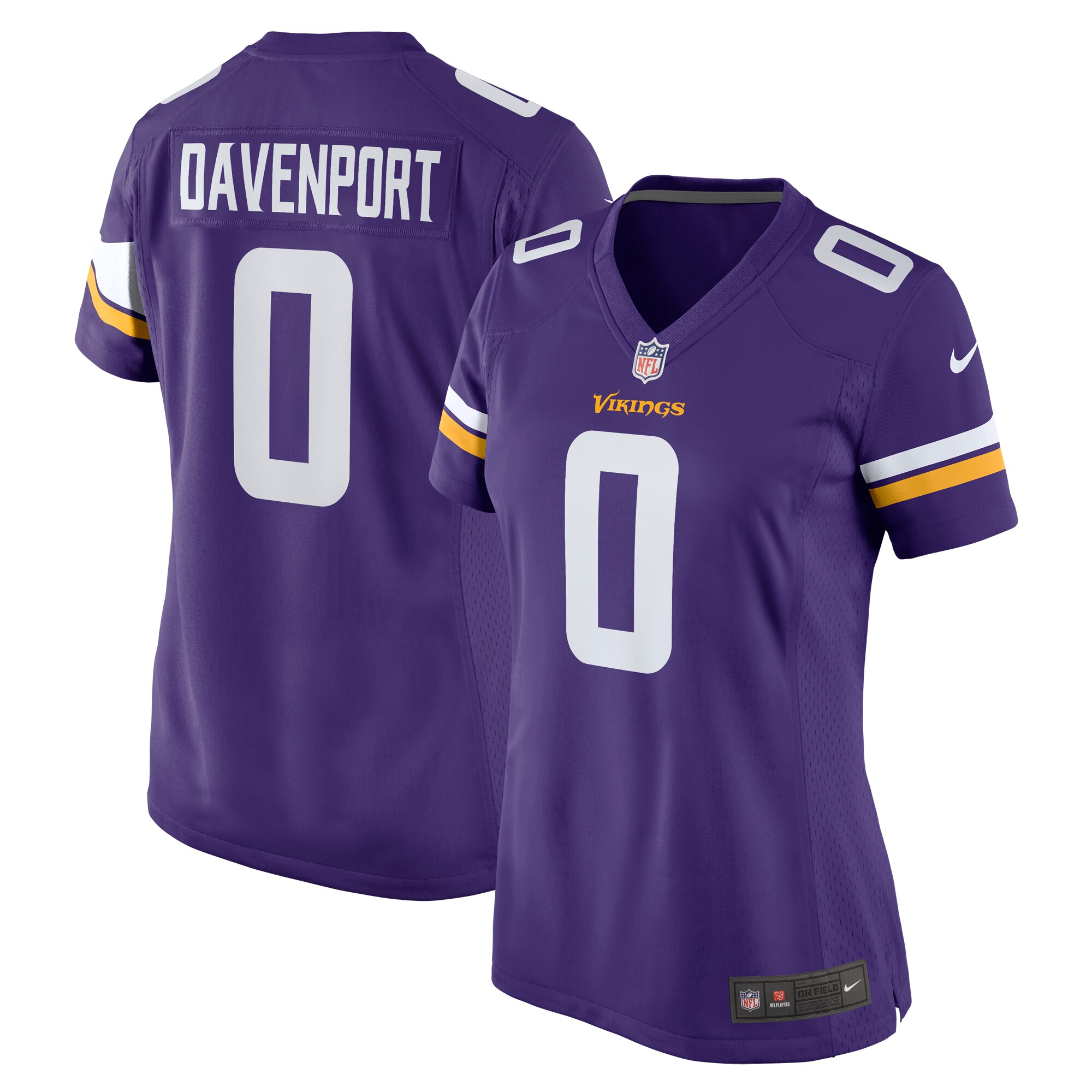 Women’s Minnesota Vikings Marcus Davenport Purple Team Game Jersey