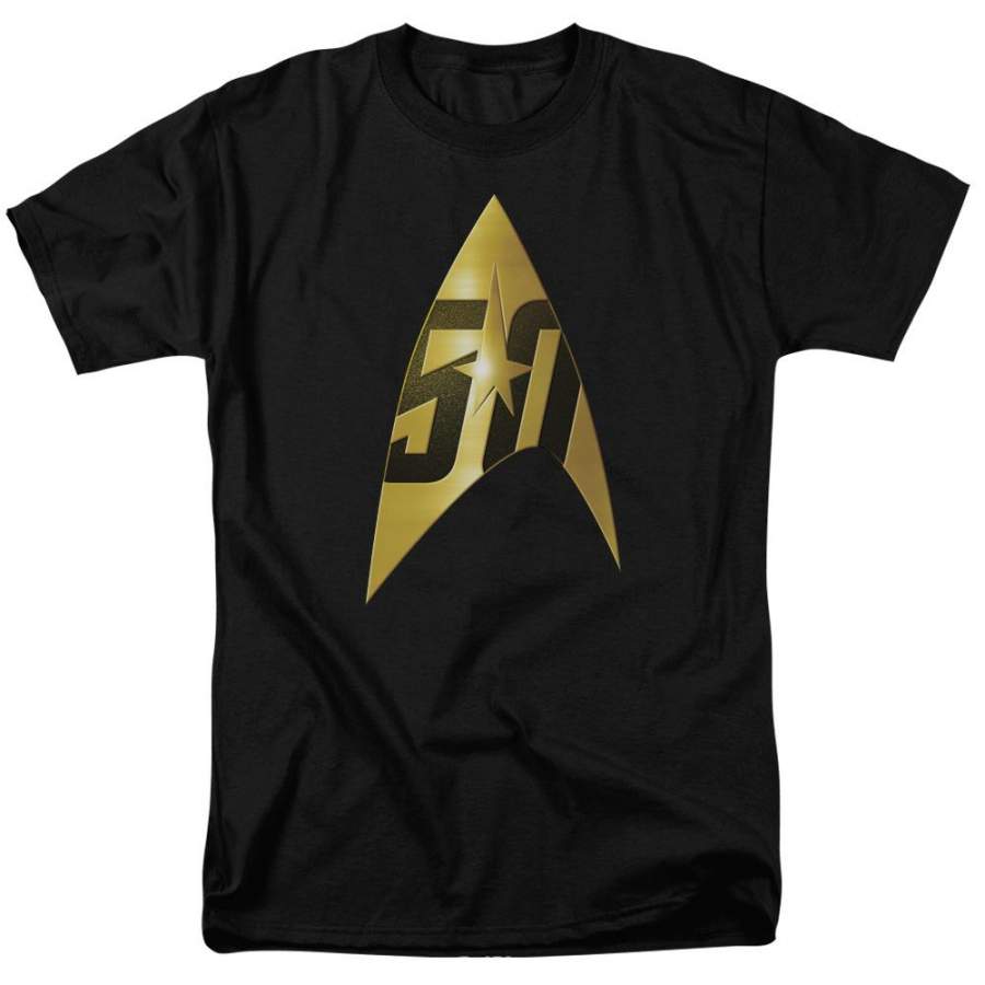 Star Trek 50th Anniversary Delta Men’s 18/1 Cotton Short-Sleeve T-Shirt