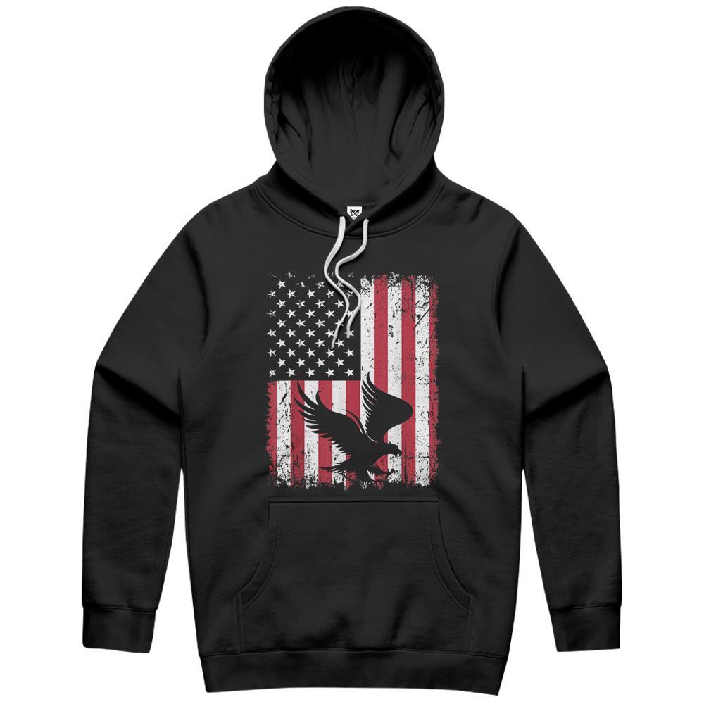 American Flag Eagle Animal Vintage 4th Of July Gift Hoodie