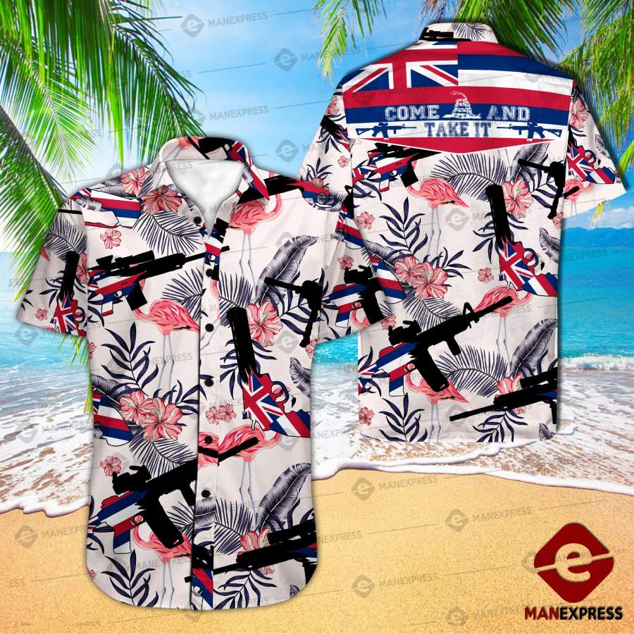 Hawaiian United Patriot Three Percenter Hawaiian Shirt Ha3992