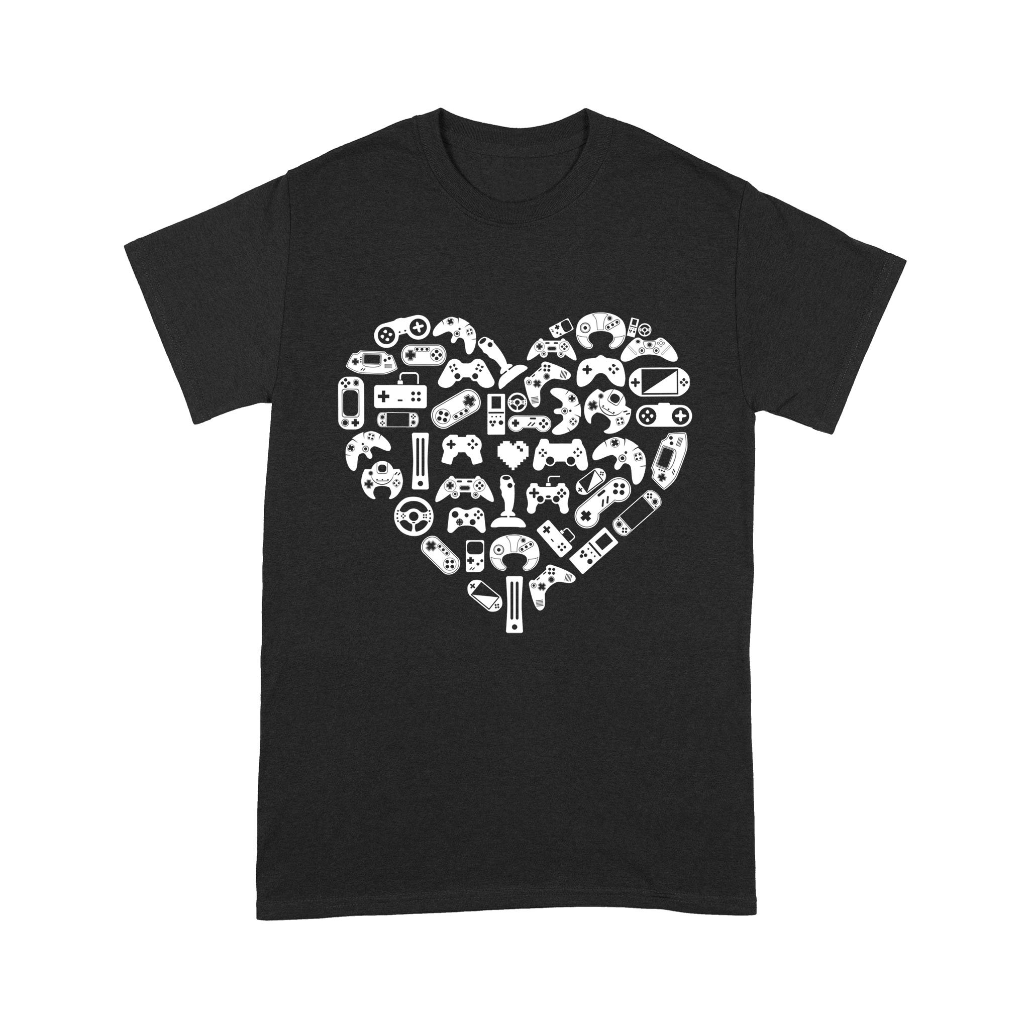 Boys Gamer Gift – Game Heart Valentines Day Lover Men Kids T-Shirt – Standard T-shirt