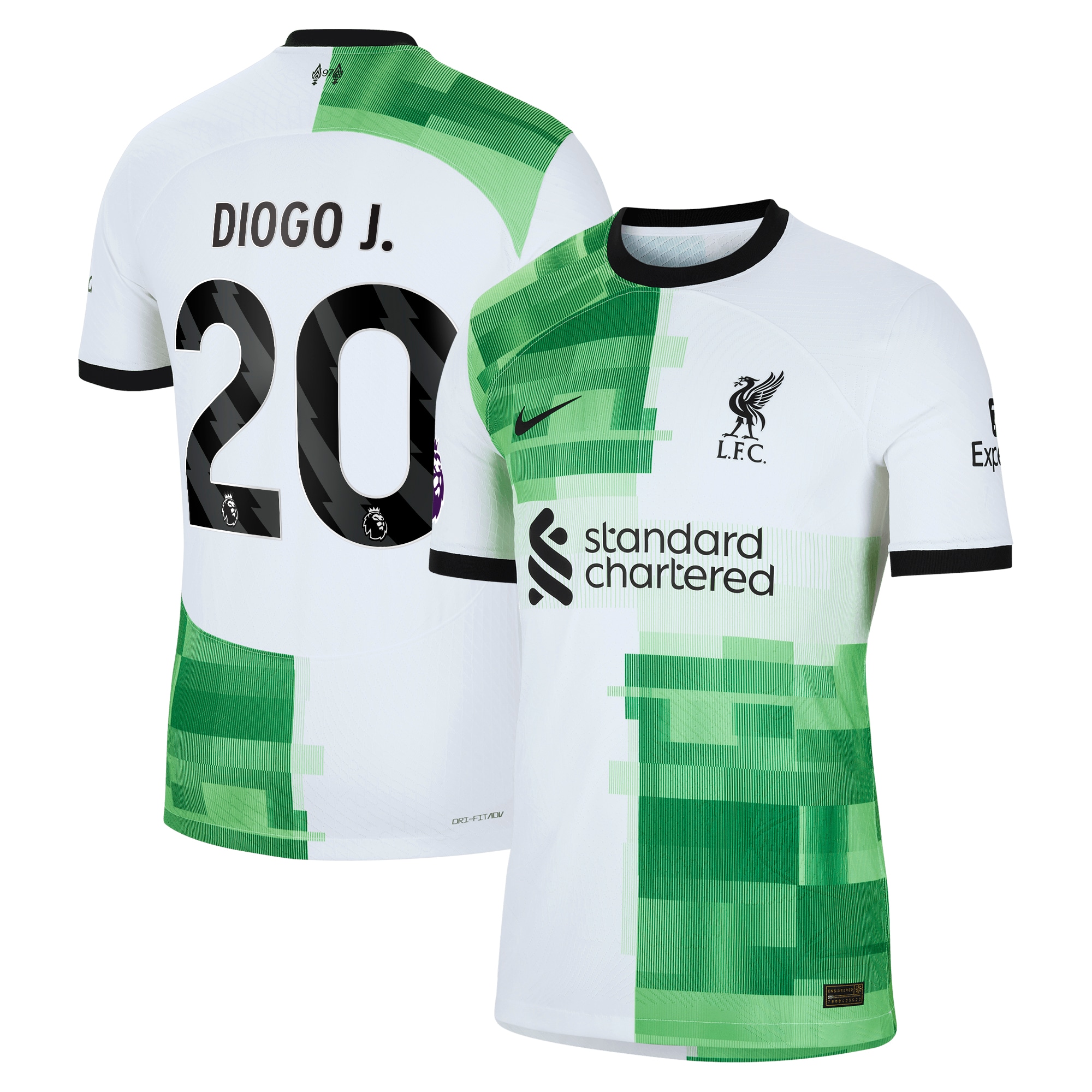 Diogo Jota Liverpool 2023/24 Away Authentic Player Jersey – White