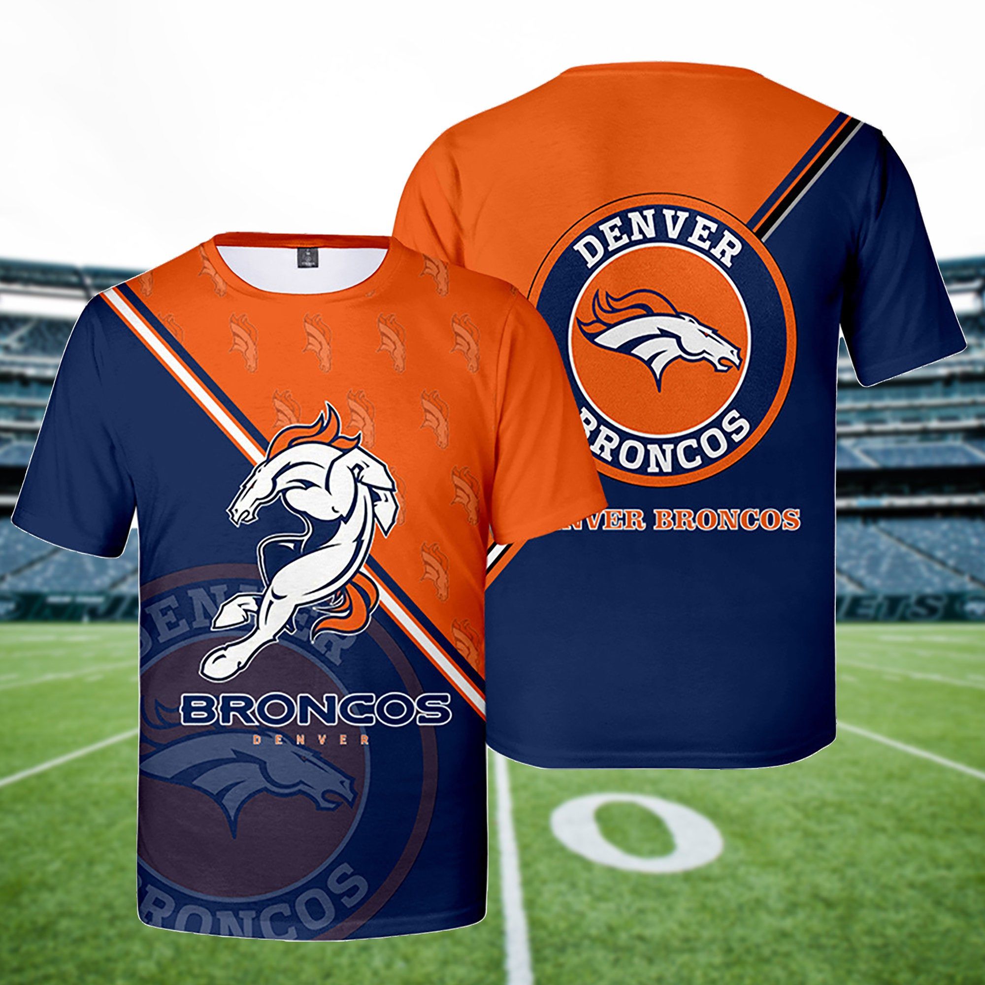 Denver Broncos All Over Printed Shirt Denver Broncos Full