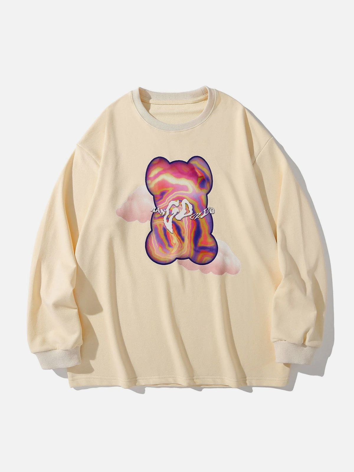 Talishko™ – Rainbow Cartoon Bear Graphic Sweatshirt