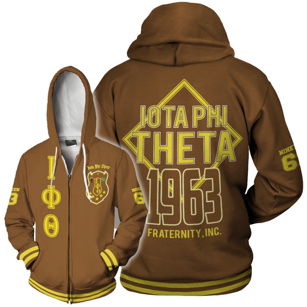 Greek Life Hoodie – Iota Phi Theta Triangle Zip Hoodie