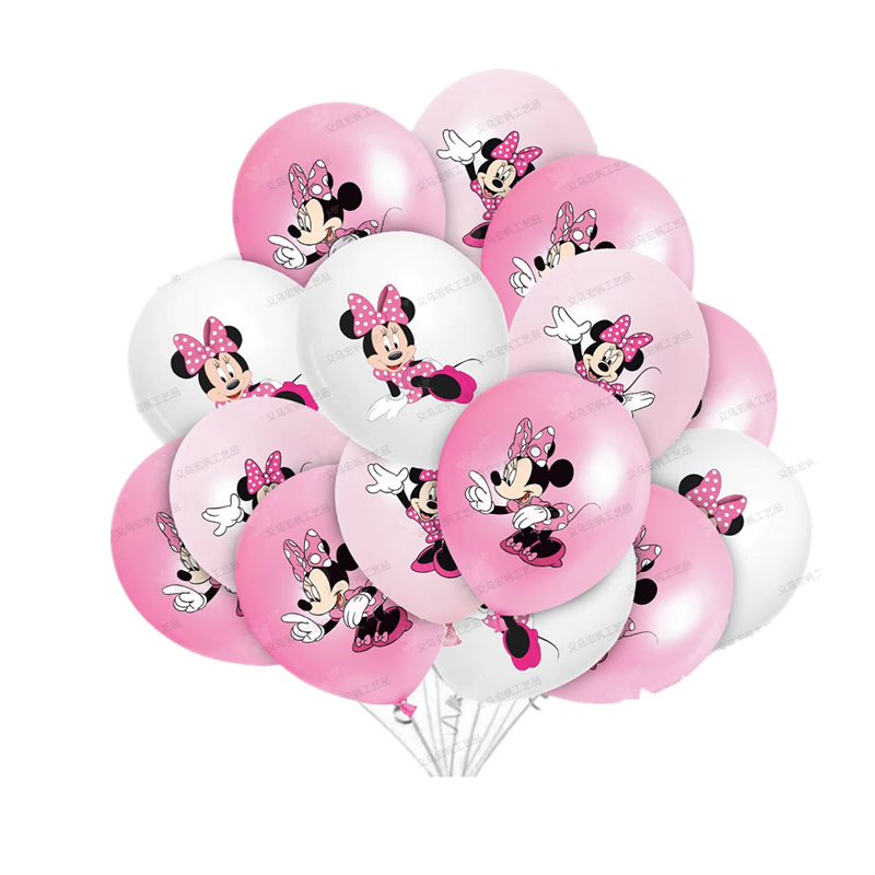 10/20pcs Minnie Mouse Balloons Birthday Latex Balloon Baby Shower Birthday Party Decoration Kids Foil Balloon Air Globos Toy alx