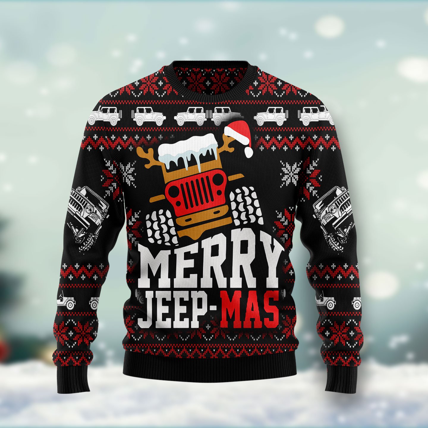 Jeep Mas Christmas HT031106 Ugly Christmas Sweater unisex womens & mens, couples matching, friends, funny family sweater gifts (plus size available)