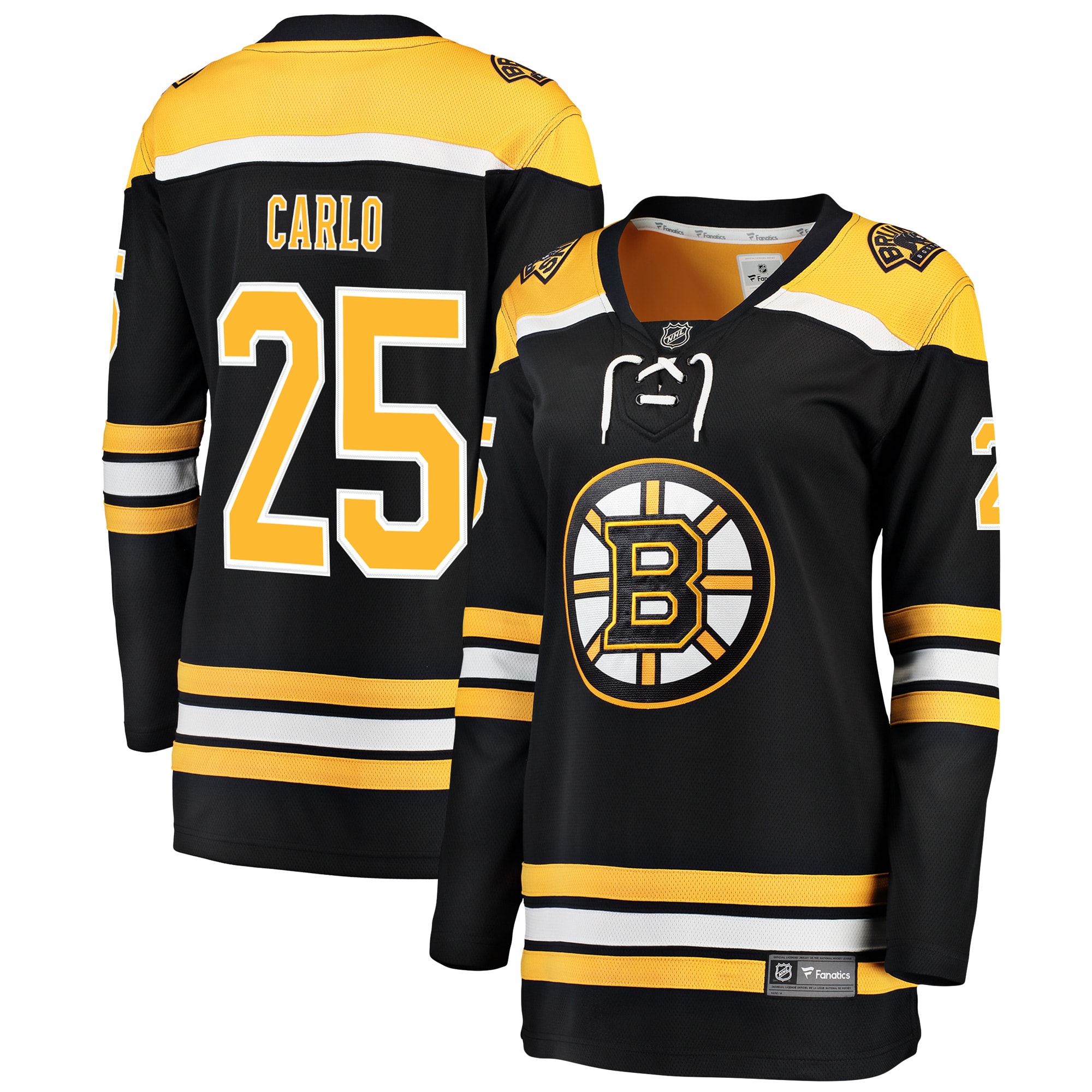 Women's Boston Bruins Brandon Carlo Black Breakaway Player Jersey