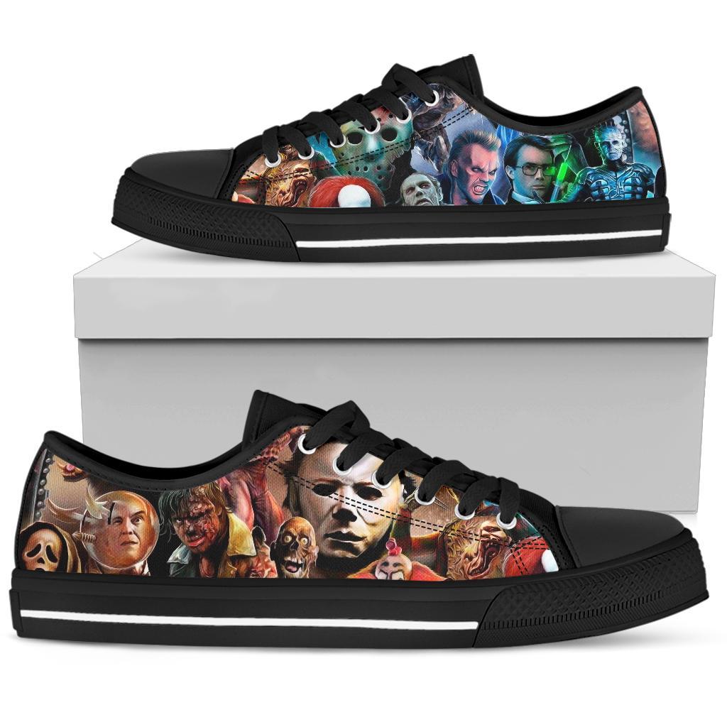 Horror Characters Low Top Shoes Custom Horror Movies Sneakers For Fans ...