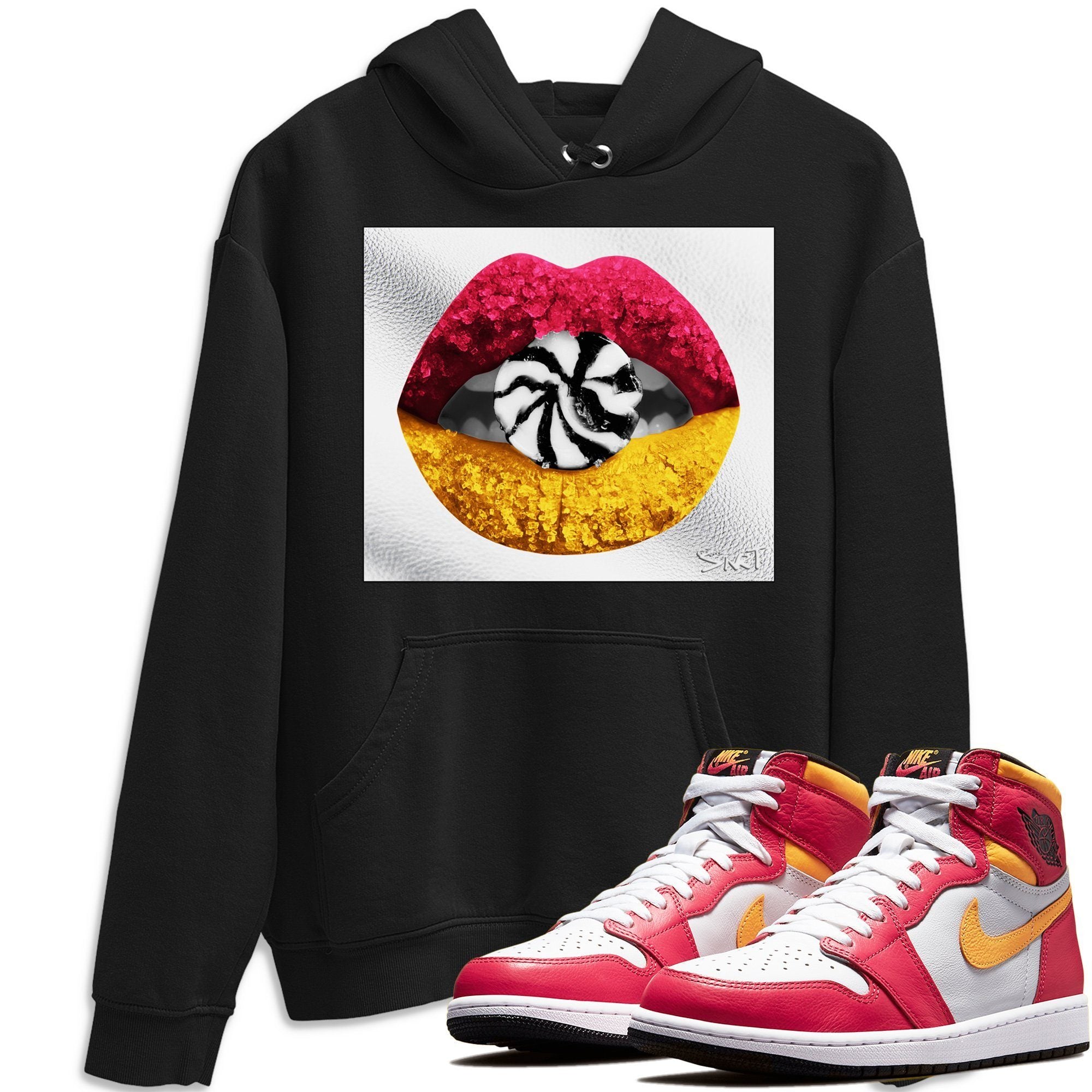 Lips Candy Hoodie – Air Jordan 1 Light Fusion Red