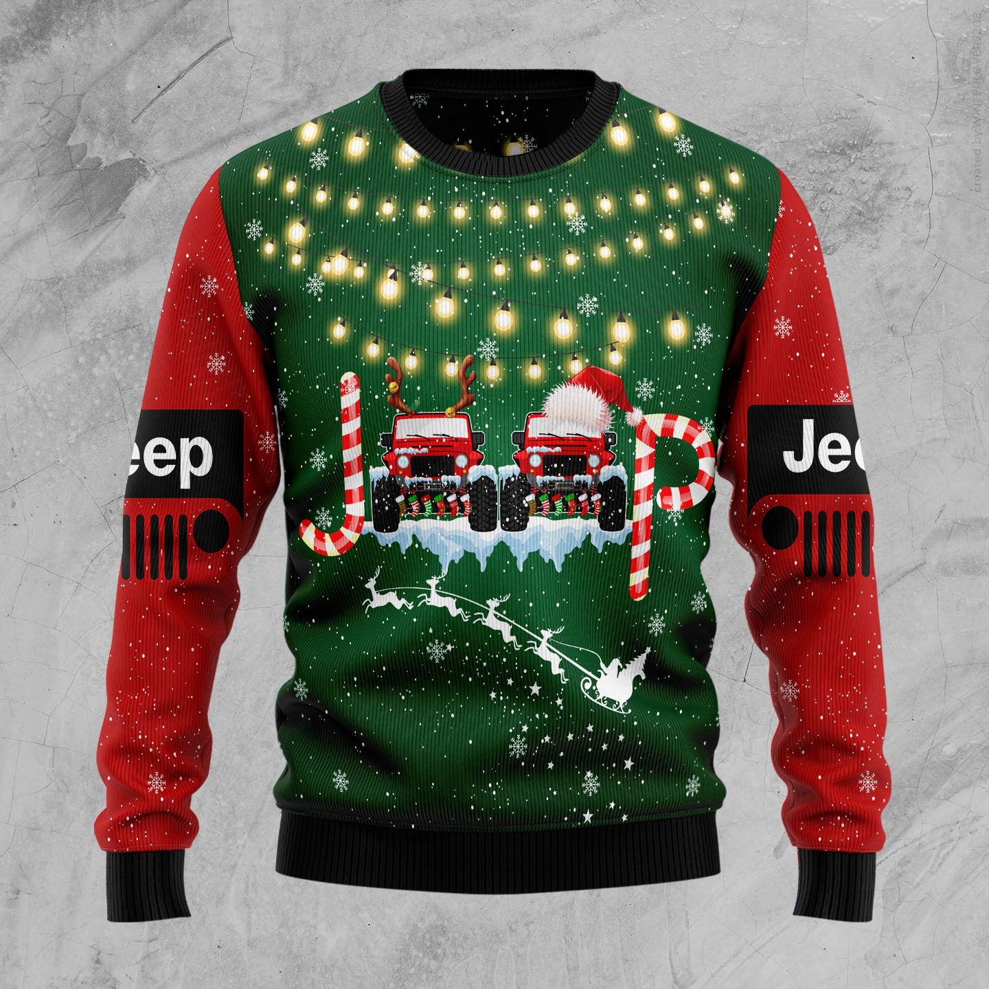 Jeep Car TG5116 Ugly Christmas Sweater