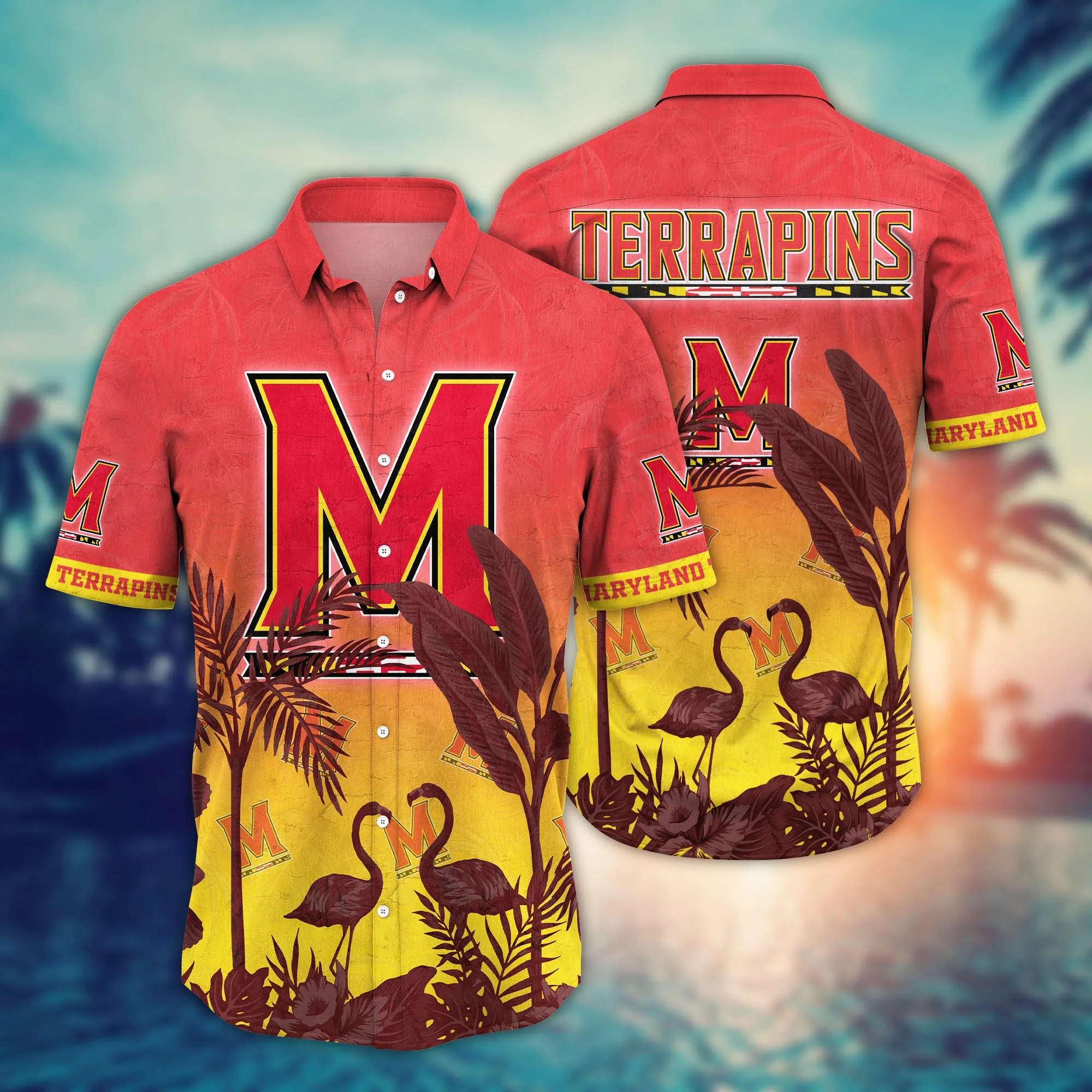 Maryland Terrapins NCAA Hawaiian Shirt Sun-Soakedtime Aloha Shirt