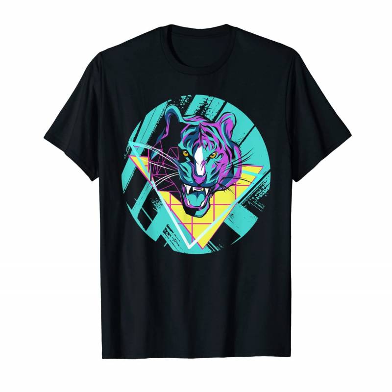 80’s Wild Tiger Tee Colorful Party T-shirt