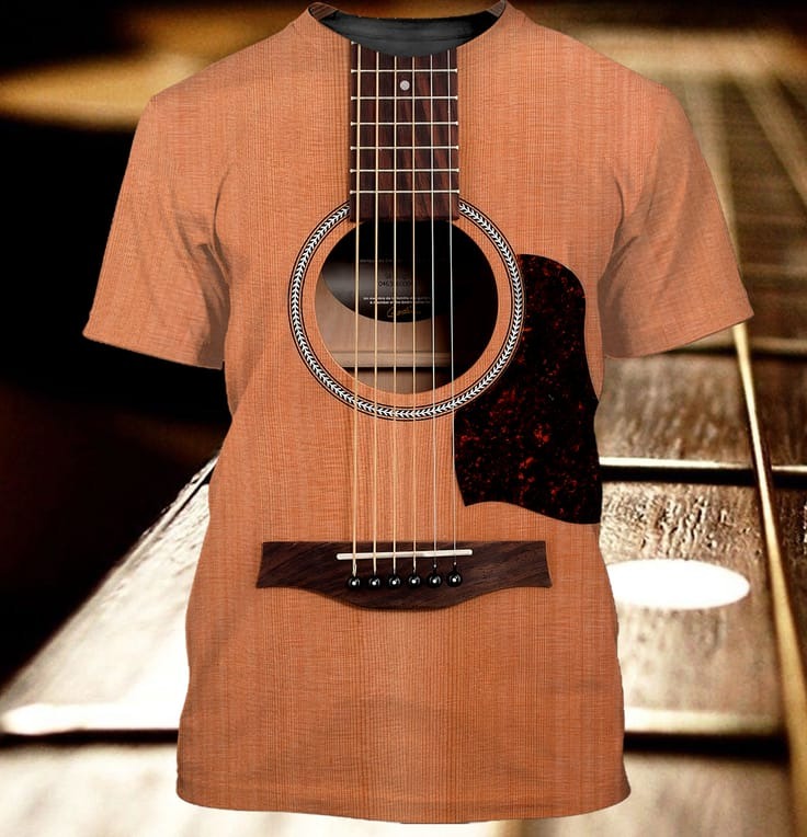 Guitar 3D T Shirt, Classic Guitar Shirt Men, Women Guitarist Shirt