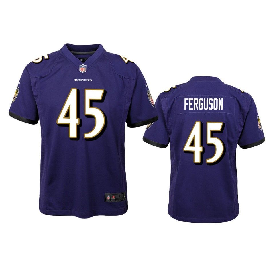 Baltimore Ravens Jaylon Ferguson 2019 NFL Draft Purple Game Youth Jersey