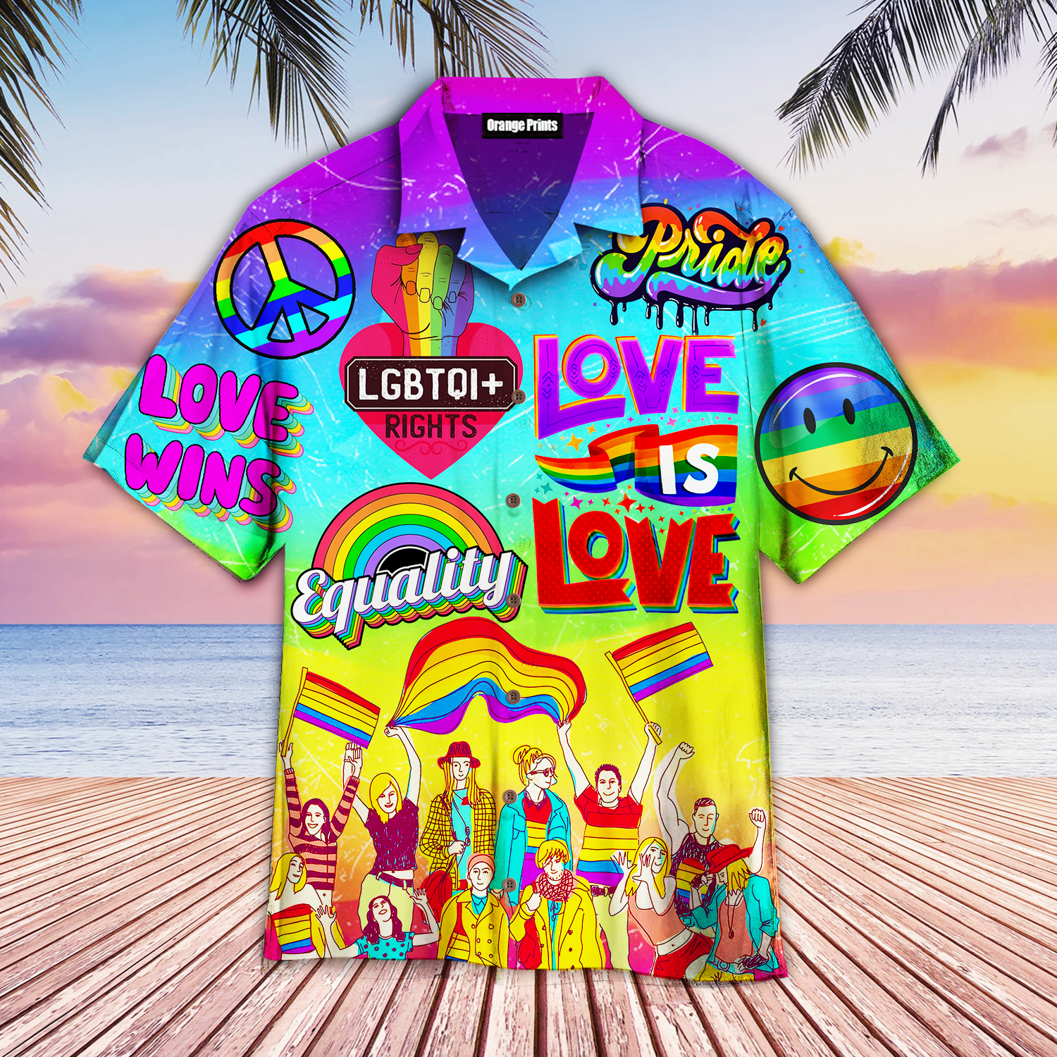 Lgbt Love Wins Love Is Love Pride Month Hawaiian Shirt