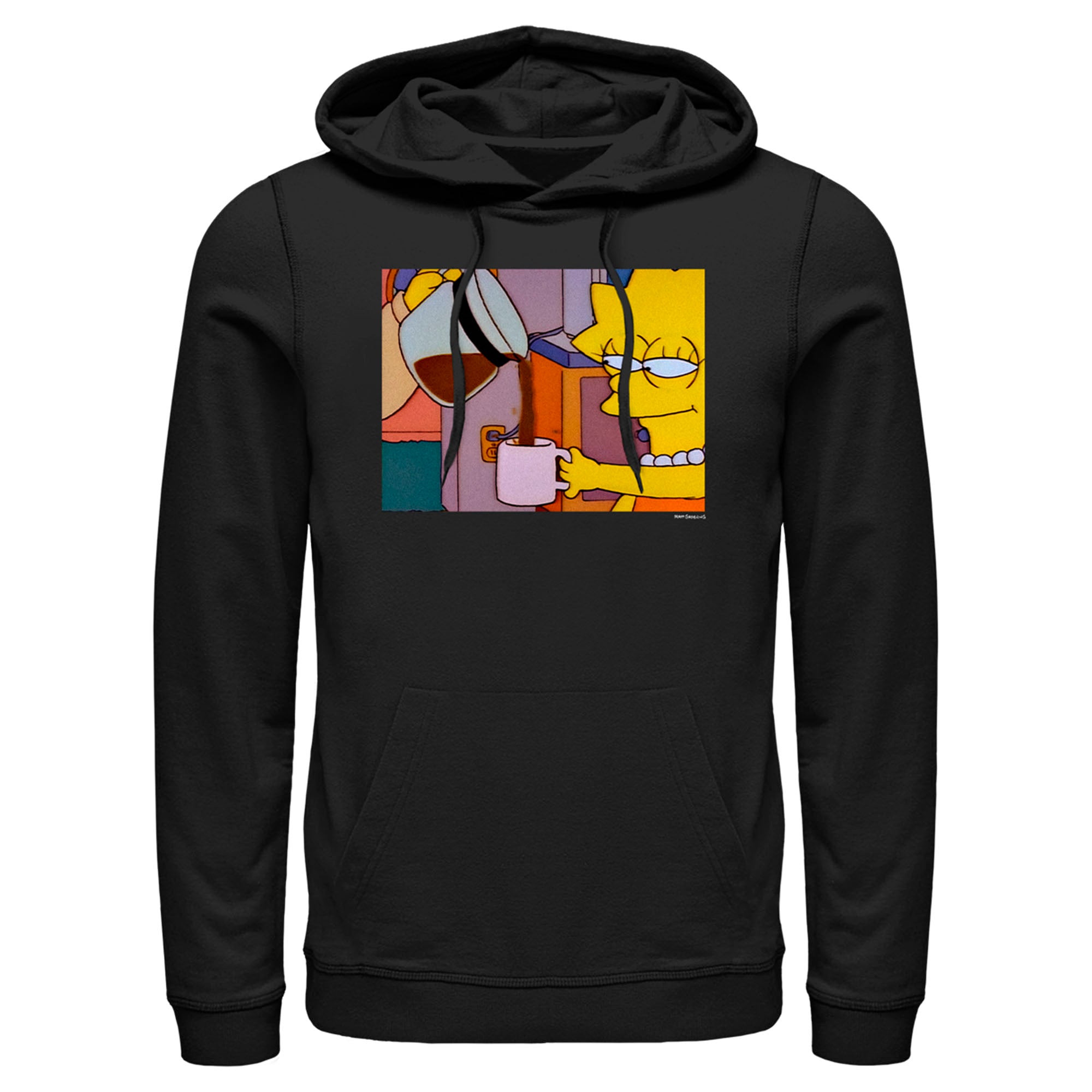 The Simpsons Men’S Lisa Coffee  Pull Over Hoodie