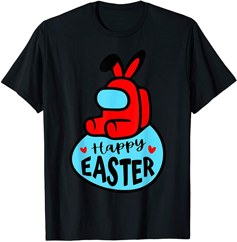 a.mong us bunny happy easter day T-Shirt