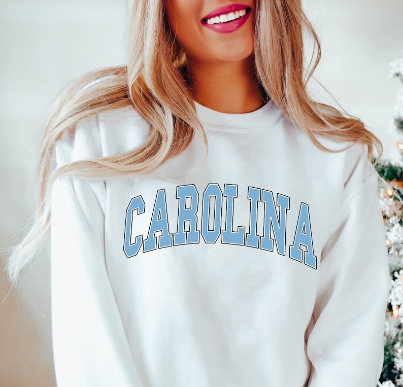 Retro Carolina Sweatshirt, Vintage Carolina Sweatshirt, Carolina Crewneck Sweatshirt, Carolina Sweater, College Student Crewneck