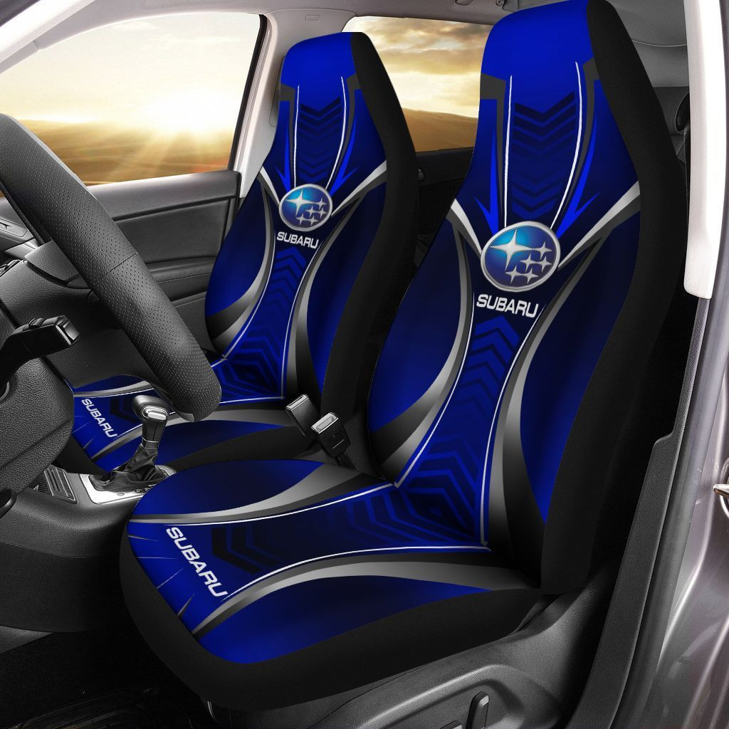 Subaru Car Seat Cover (Set Of 2) Ver 1 (Blue)