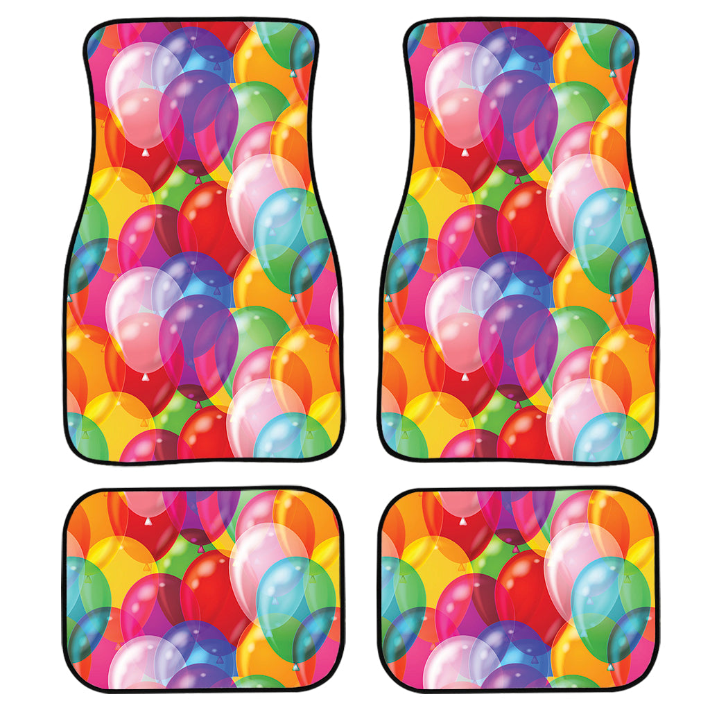 Colorful Balloon Pattern Print Front And Back Car Floor Mats, Front Car Mat