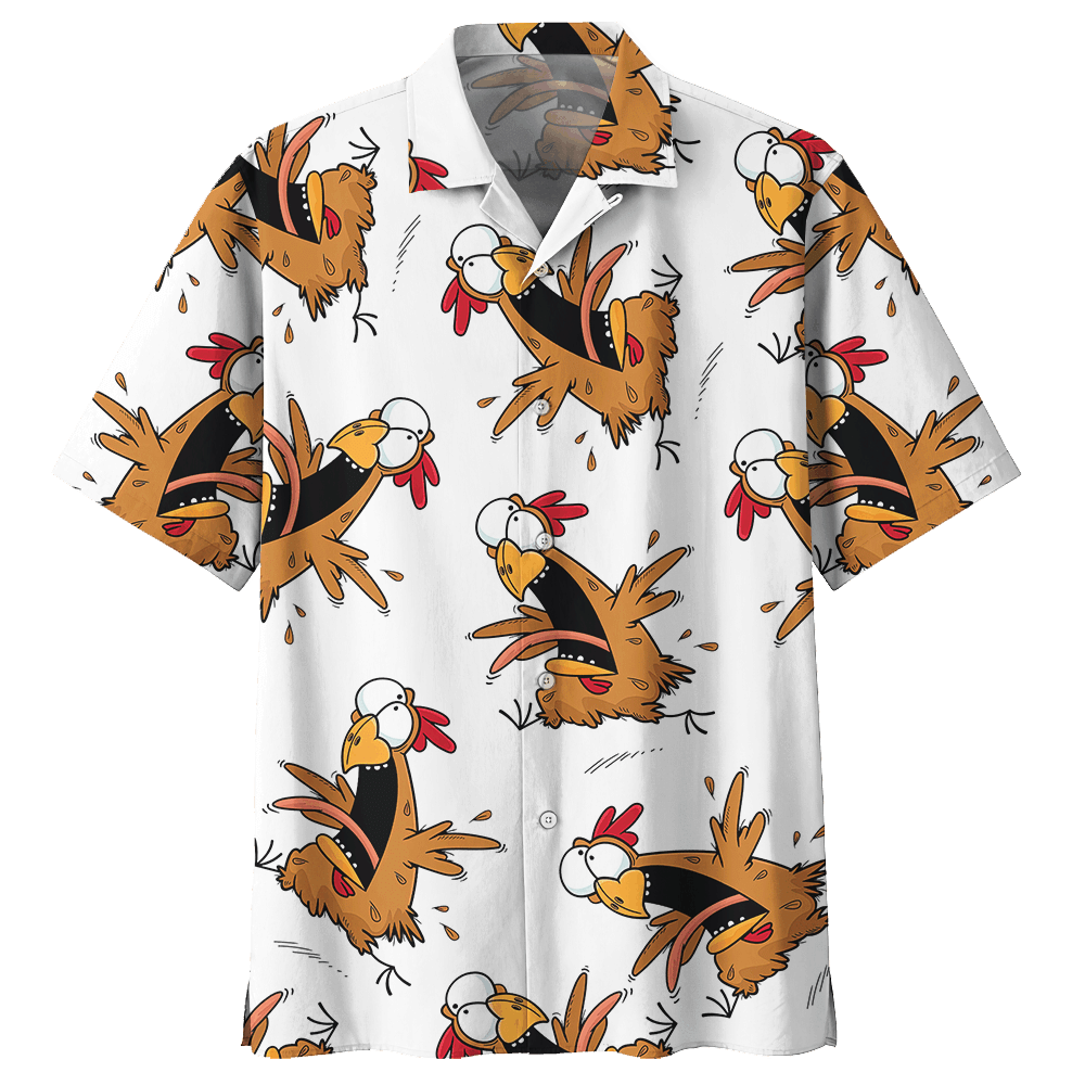 Chicken White Unique Design Unisex Hawaii Shirt For Men And Women Ha59634