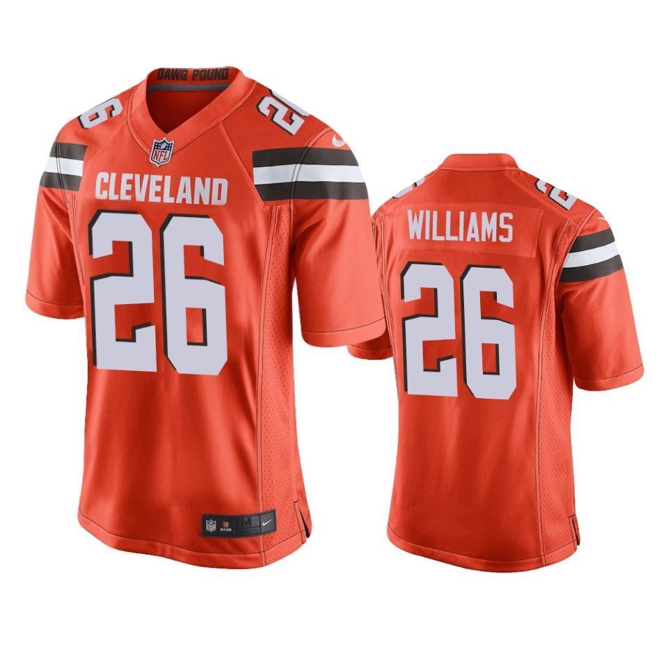 Cleveland Browns Greedy Williams 2019 NFL Draft Orange Game Jersey