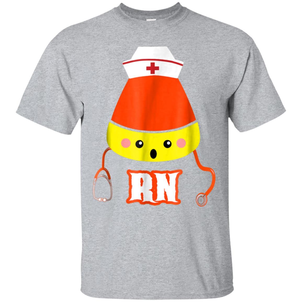 Stethoscope Nurse’s Hat Wearing Candy Corn RN Nurse T-Shirt