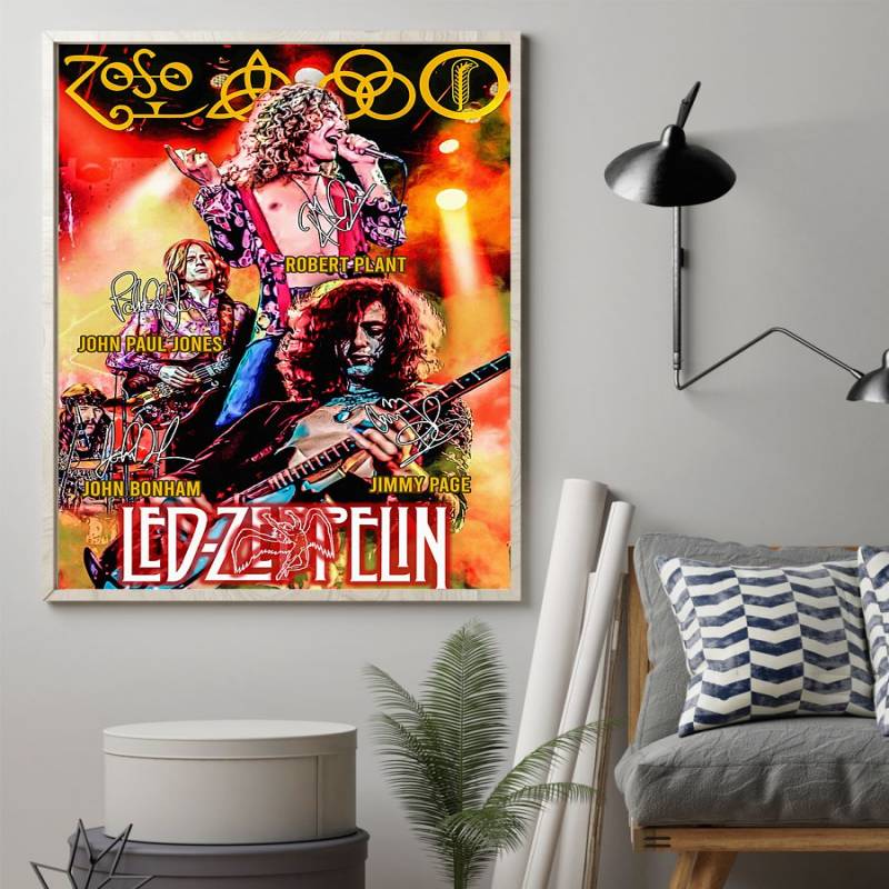 Led zeppelin zoso signatures poster – maria