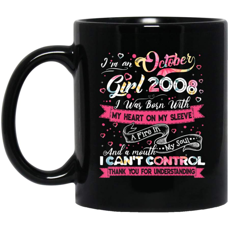 Classic 11th birthday gift for girl kid Vintage October 2008 Coffee Mug