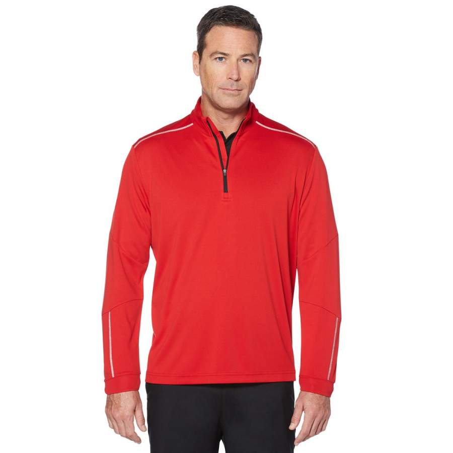 Callaway Men’s Salsa Long Sleeve Water Repellent Quarter Zip Mock with Reflection