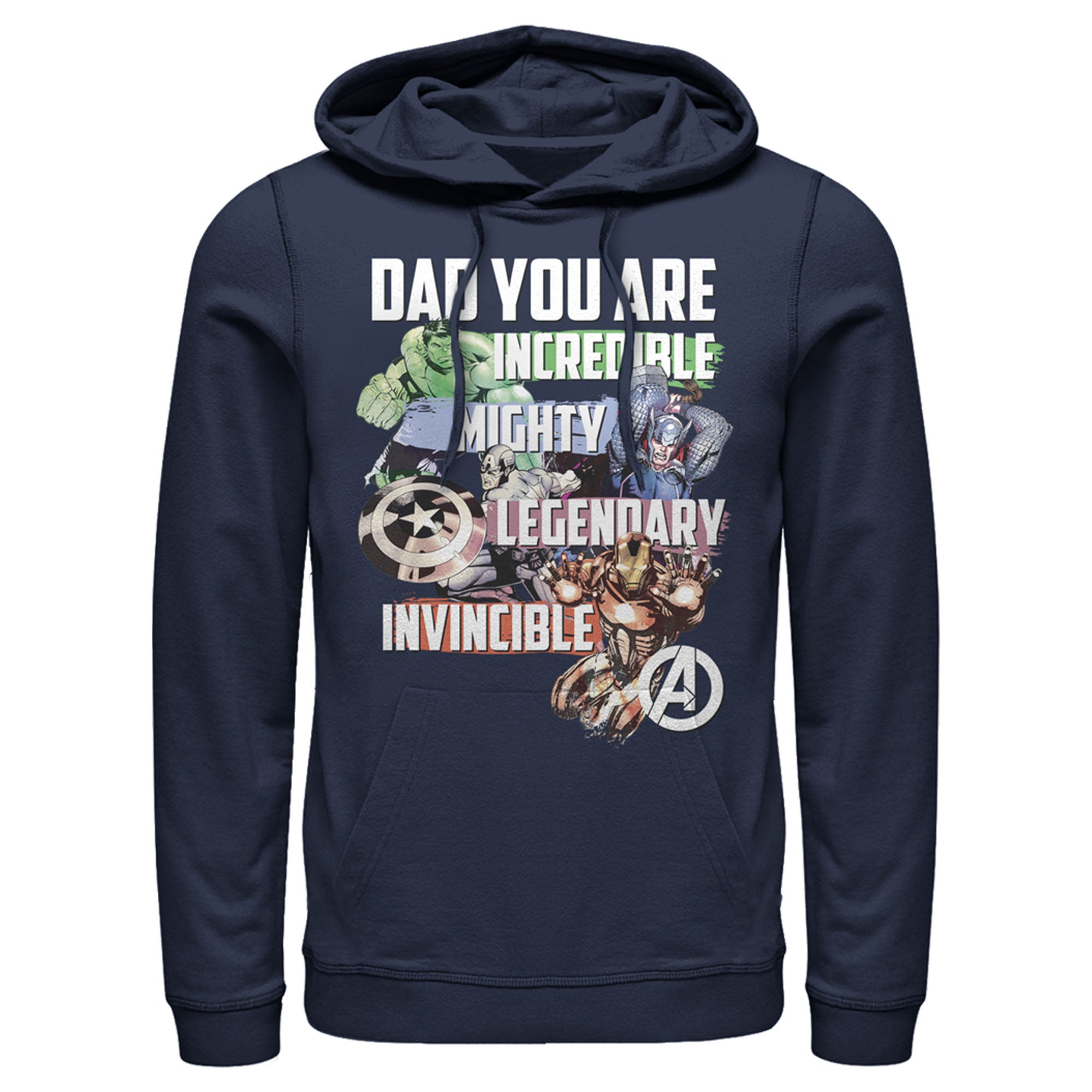 Men’S Marvel Dad You Are A Hero Pull Over Hoodie