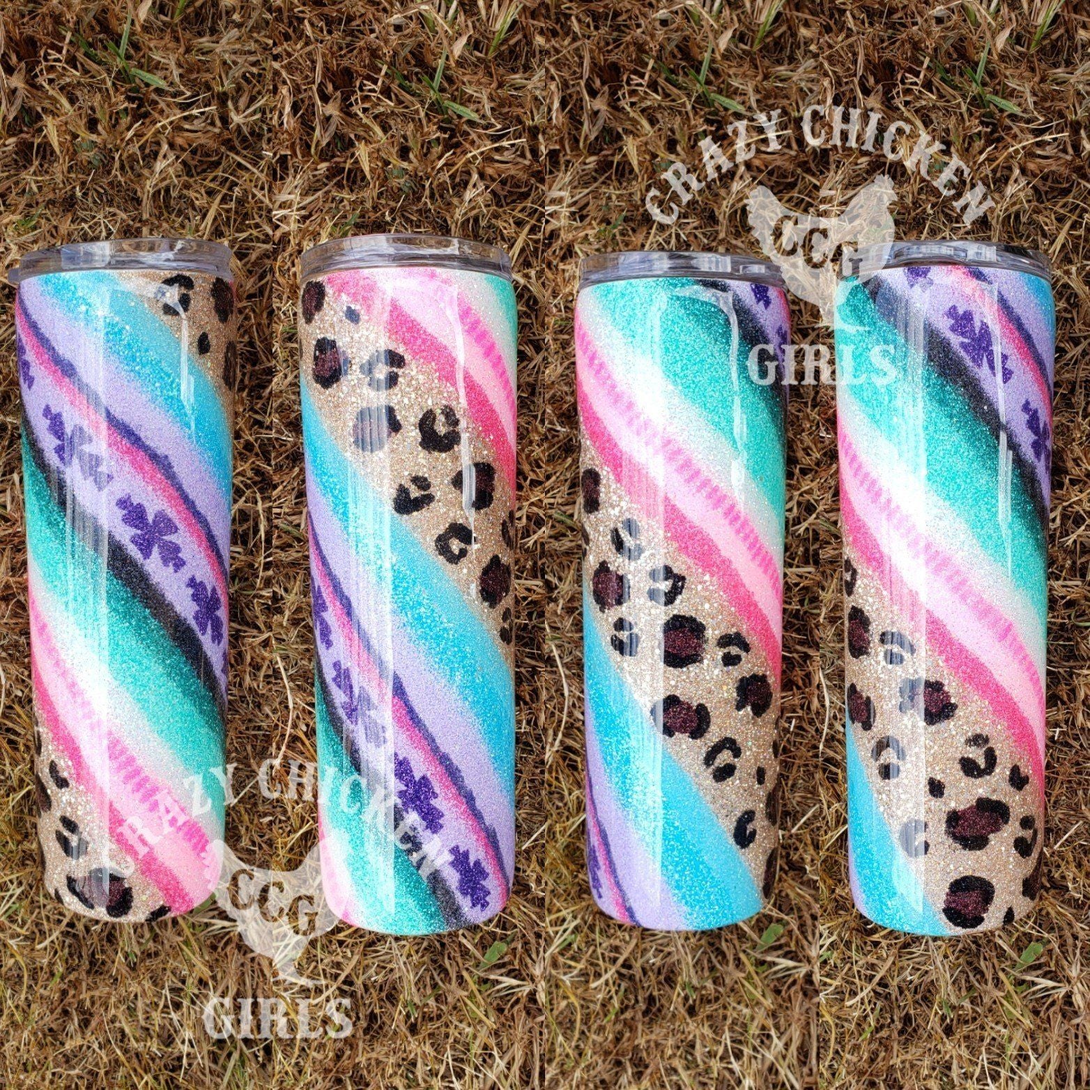 Serape Glitter Tumbler