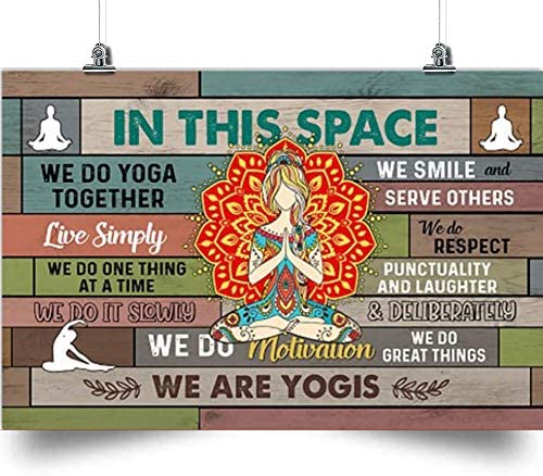 Yoga Horizontal Poster-In This Space- Home Decoration Poster, Wall Poster, Home And Room Decoration, Gifts For Friends And Relatives, Souvenirs.