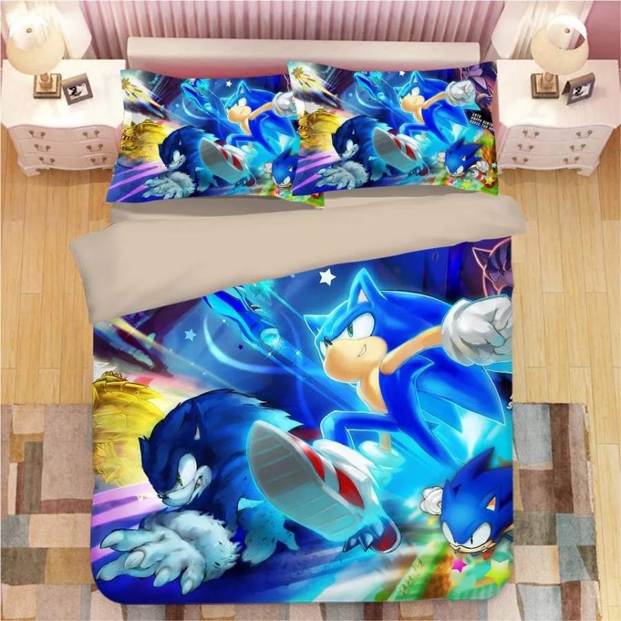 Sonic The Hedgehog #9 Duvet Cover Quilt Cover Pillowcase Bedding Set Bed Linen