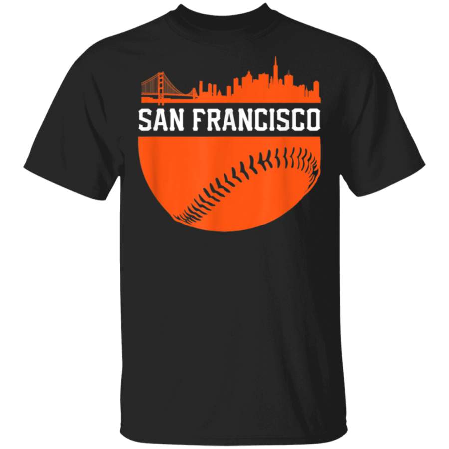 San Francisco Baseball Vintage SF The City Skyline Gift TShirt