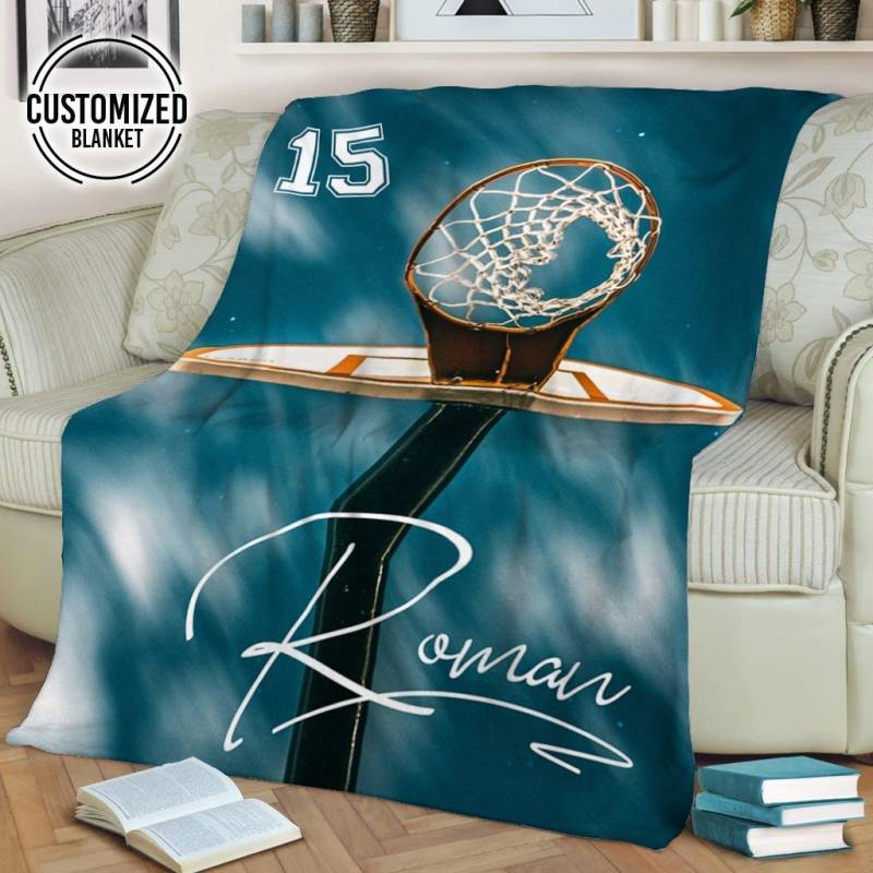 Basketball Hoop Vintage Customized Blanket