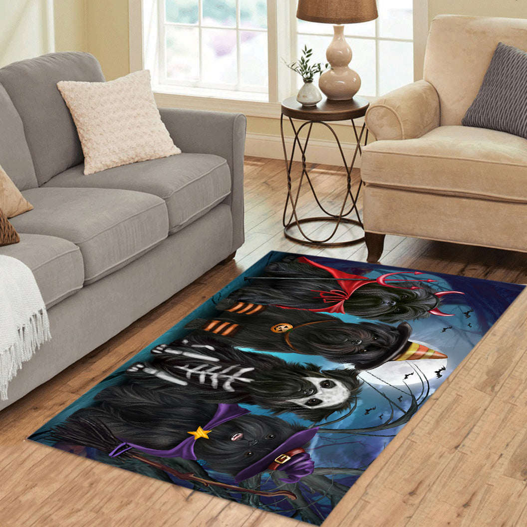 Halloween Trick Or Teat Affenpinscher Dogs Area Rug